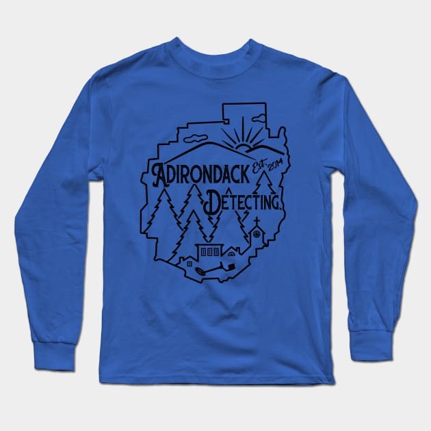 Adirondack Detecting - ADK Park Boundary Logo - Metal Detecting Long Sleeve T-Shirt by DTECTN